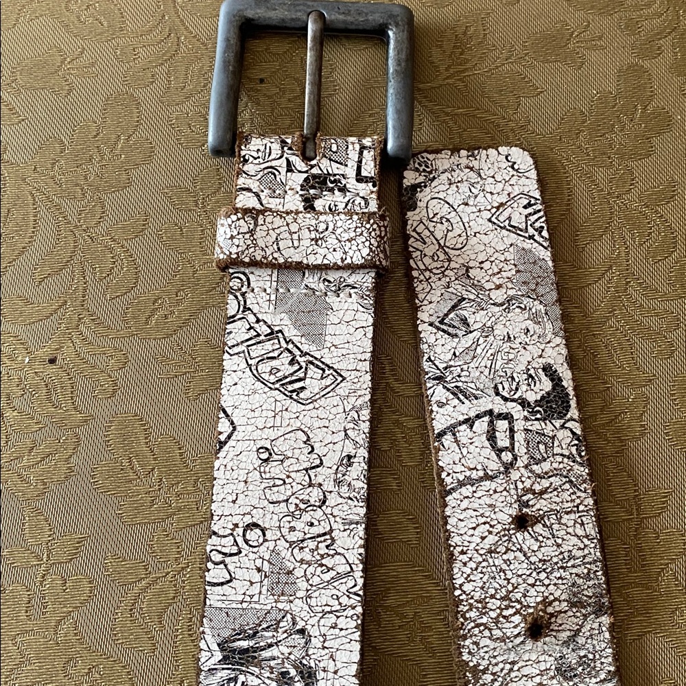 Genuine Leather Comic Strip Belt